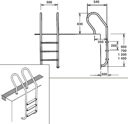 Bazénový žebřík Mixta Ergo 5 stupňový